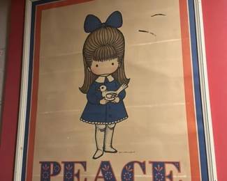 Vintage "Peace" Poster by Jean-Michel Moreau 