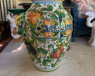 Large Italian terracotta urn shaped vase