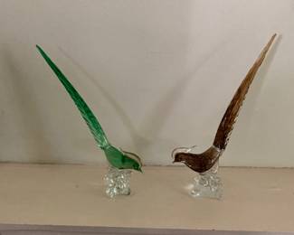 Mid Century Large Murano pheasants