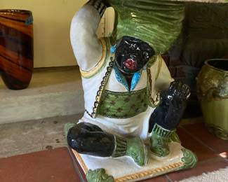 Mid century ceramic blackamoor side table