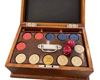 Vintage Game Kit in Inlaid Box
