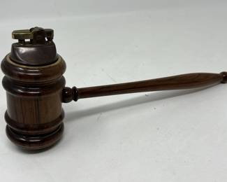 Lot 151 | Vintage Wood Gavel Cigarette Lighter
