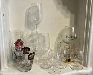 Lot 283 | Booze Advertising Glasses Hennessy 1960s etc
