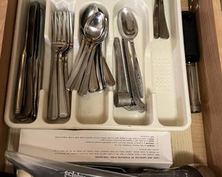Lot 341 | Vintage Flatware Drawer Forks Knives Spoons
