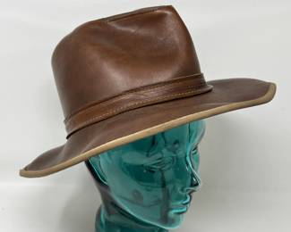 Lot 169 | Skullys by Henschel Sz Medium Leather Fedora
