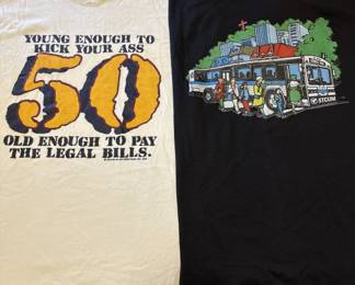 Lot 63 | Two Vintage Tshirts 50 Age Transportation 1990’s
