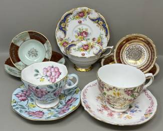 Lot 18 | Vintage Teacups Saucers Tuscan, Foley, Paragon,
