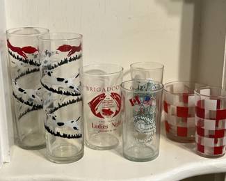 Lot 279 | c.1950s Drinking Glasses Vintage Barware Glass
