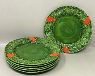 Lot 13 | Maruhon Tomato Ware Plates Vintage Japan
