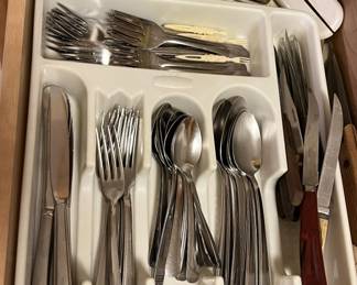 Lot 340 | Vintage Flatware Drawer Forks Knives Spoons
