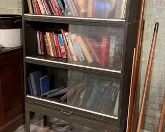 Lot 534 | Metal Bookshelf Cabinets on Stand
