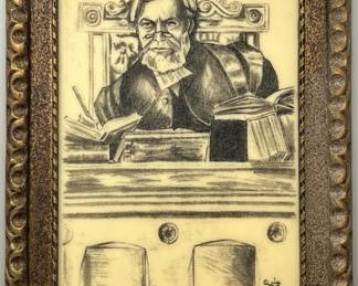 Lot 1 | "An Old Fashioned Judge" Artini Engraving in Fra
