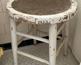 Lot 399 | Chippy Paint Shorter Wooden Stool
