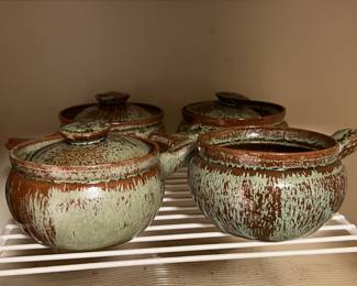 Lot 312 | A.R. Cole Pottery Sanford NC Soup Crocks
