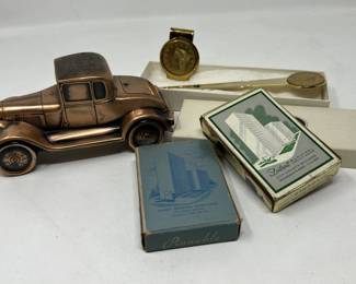 Lot 43 | Vintage Detroit Bank Promo Cards Coin Opener
