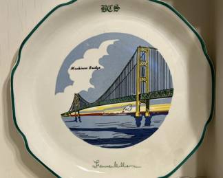 Lot 298 | 1970s Mackinac Bridge Commemorative Plate
