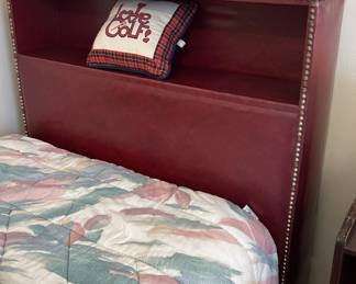 Lot 410 | Nailhead Leatherette Twin Sized Headboard

