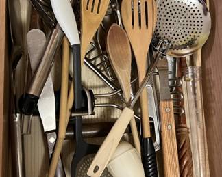 Lot 342 | Vintage Kitchen Utensils Strainers Spoons Whisk
