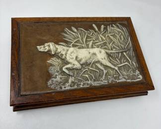 Lot 89 | Hunting Dog Vintage Jewelry Box
