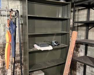 Lot 546 | 3'x10"x7-8' Tall Metal Bookshelf Shelving
