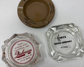 Lot 93 | Vintage Ashtrays Detroit Metal Glass Porcelain
