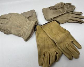Lot 188 | Leather Vintage Gloves Lined & Warm

