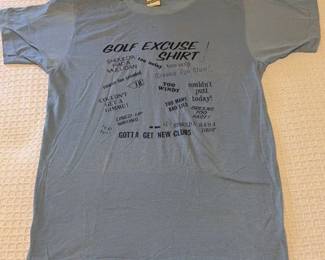 Lot 53 | Vintage Golf Excuses Tee Large Single Stitch Blue
