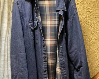 Lot 213 | Flannel Lined Denim Shirt Mens Sz L
