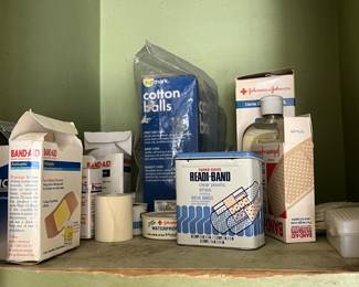 Lot 395 | Shelf of Bandaids, Some Vintage in Tin
