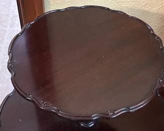 Lot 518 | Mahogany 2 Tier Pie Crust Table
