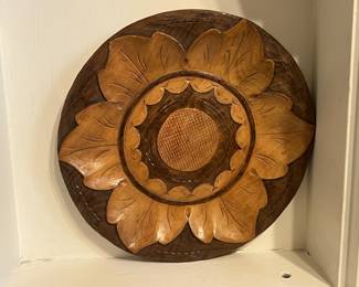 Lot 300 | c1958 Artist Signed Carved Wood Plate Decorative
