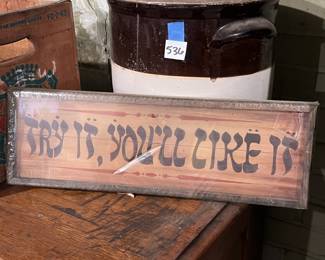 Lot 552 | TRY IT, YOU'LL LIKE IT Vintage Sign Wall Art
