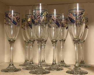 Lot 308 | y2K Era Whimseycraft 2000 Champagne Flutes
