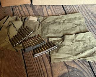 Lot 269 | 30 Caliber Military Ammo Belt w Ammunition
