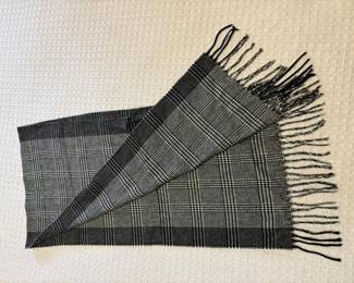 Lot 70 | Cashmere Christian Dior Gray Plaid Scarf
