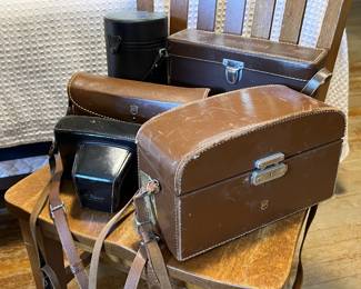 Lot 469 | Leather Vintage Camera Bags Shoulder Bags
