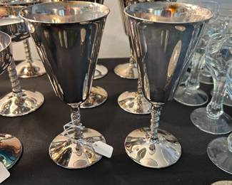 FB ROGERS VINTAGE SILVER PLATED ORNATE TWISTED STEMS