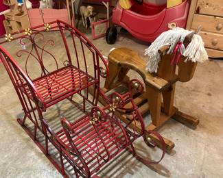 METAL SANTA SLEIGH