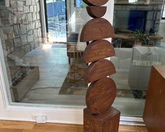 Diego Olivero wood totem sculpture