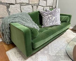 Sven tufted velvet sofa