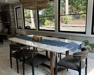 Arhaus Chairs & Alder & Tweed Furniture Co table