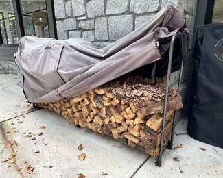 Firewood rack with cover / firewood sold separately!