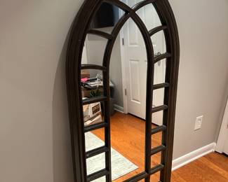 Gothic style arched wall mirror