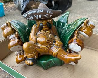 Tequila decanter and shot glasses.
