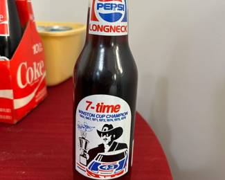 Richard Petty Pepsi bottle “7-time Winston Cup Champion” glass bottle. Collector’s item. $10