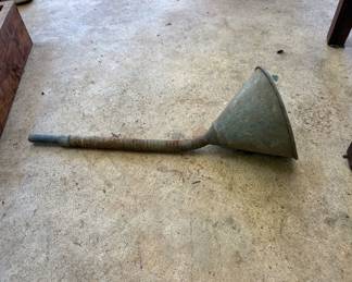 Antique galvanized funnel