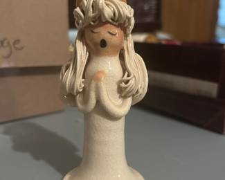Small Piney Woods Pottery angel. Signed