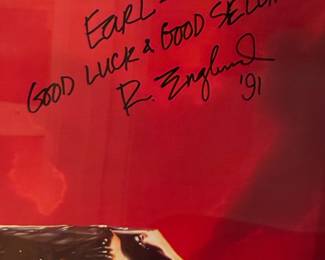 Movie poster, "Freddy's Dead," with autograph and personal message by Robert Englund