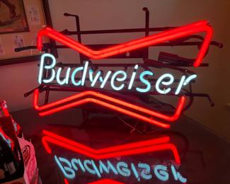 Neon Budweiser sign