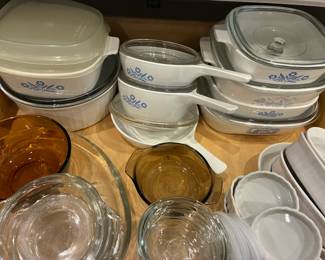 Cornflower blue Corningware